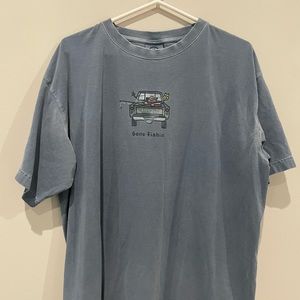 Life is good Mens XL Gone fishing T-shirt